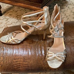 Diane Von Furstenberg Gold Heels